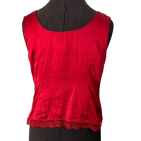 BeLiza Burgundy Wine Red Silk Charmeuse Lined Camisole 10 - Picture 3 of 8